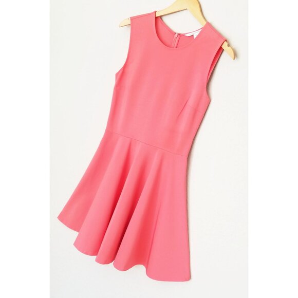 Diane Von Furstenberg DVF Jeannie Knit Fit Flare Dress 6 Coral Pink Stretch $365 - Picture 16 of 16